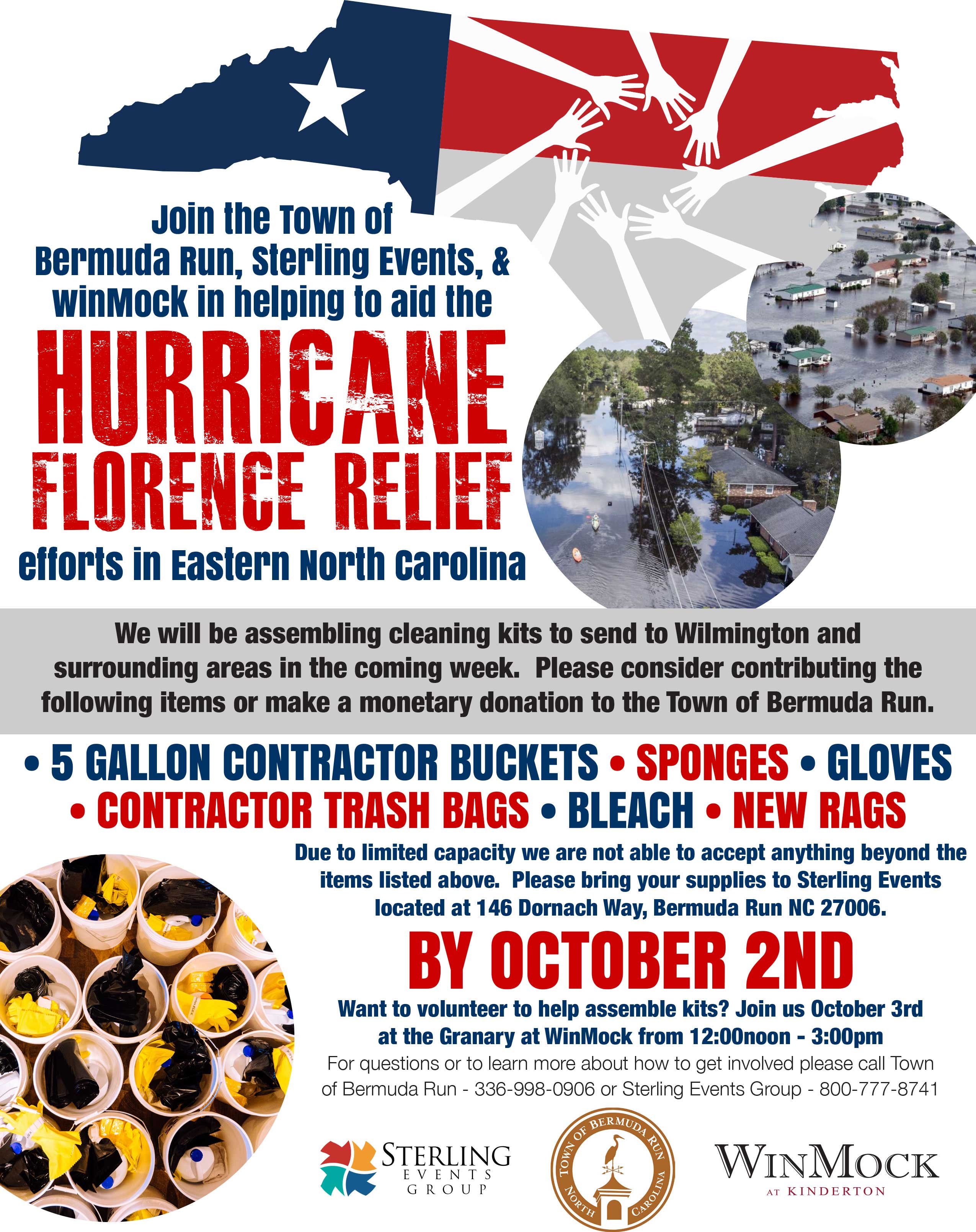 HurricaneRelief Flyer 9 18 Town of BR Sterling Events
